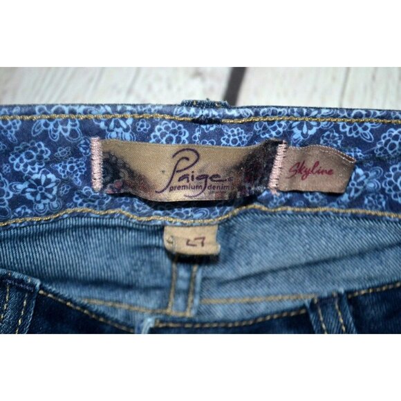 PAIGE DENIM Women's Skyline Skinny Jeans SIZE 27 Dark Wash - Picture 7 of 7